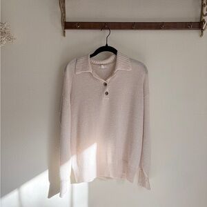 Mine Cream V-Neck Sweater